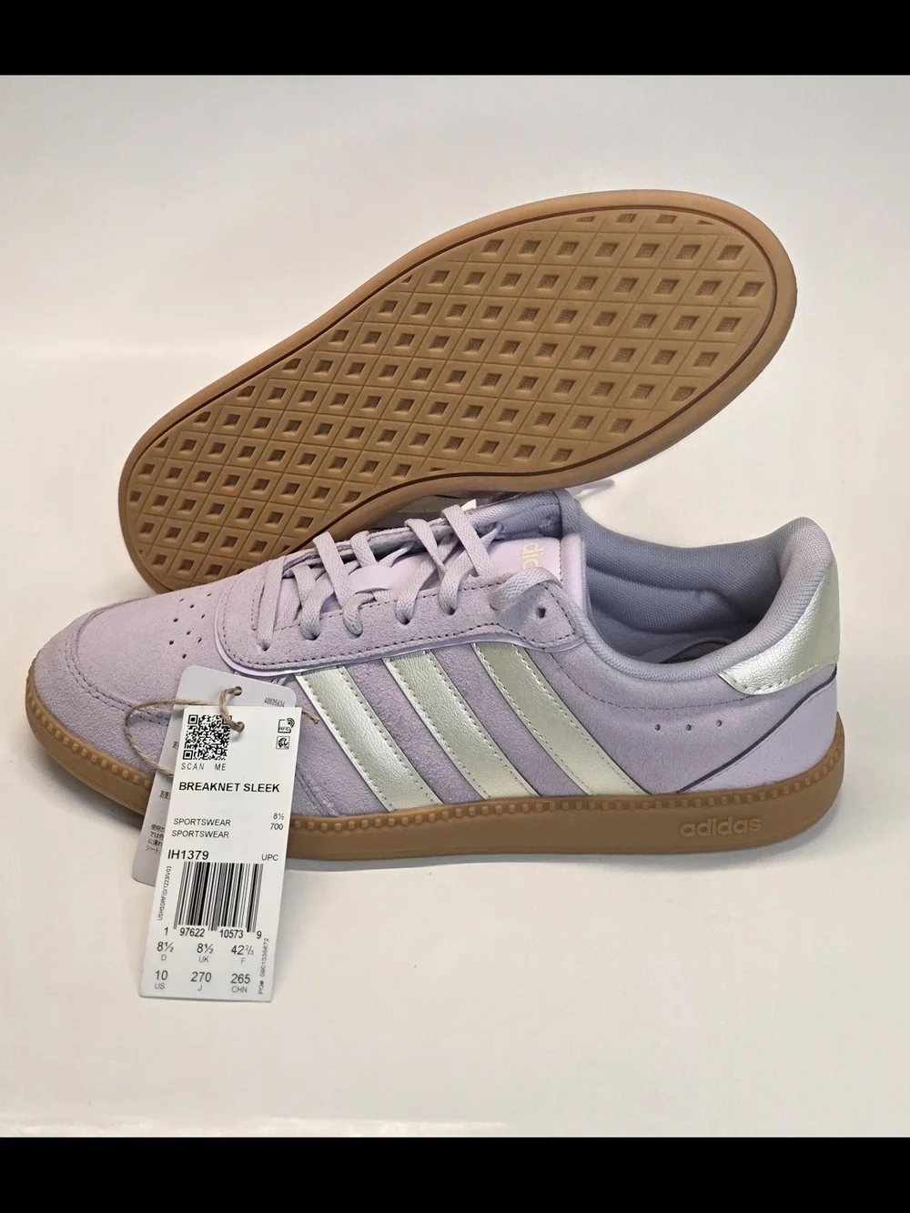 New adidas Breaknet Sleek Purple Silver IH1379 Cloud foam Plus Women’s Size 10